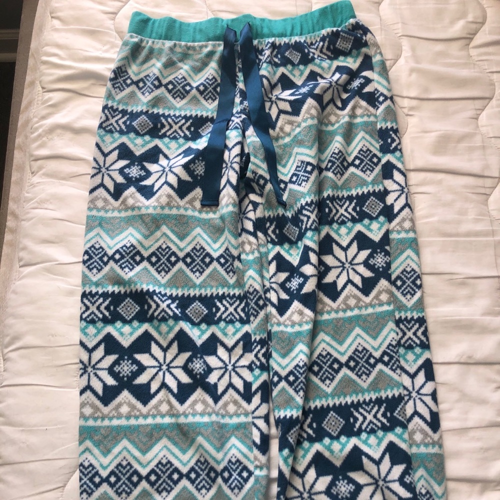 Blue Fuzzy Pajama Pants